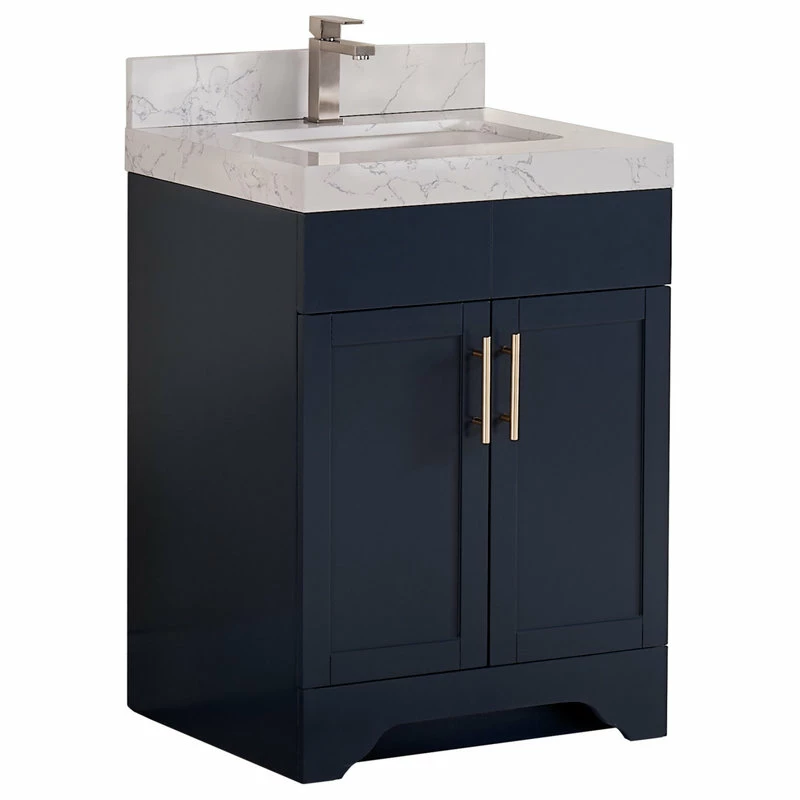 Brand new โค๏ธ Tile Generation 24" Vanity Wood Body And Quartz White, Marine Blue ๐ - Image 11