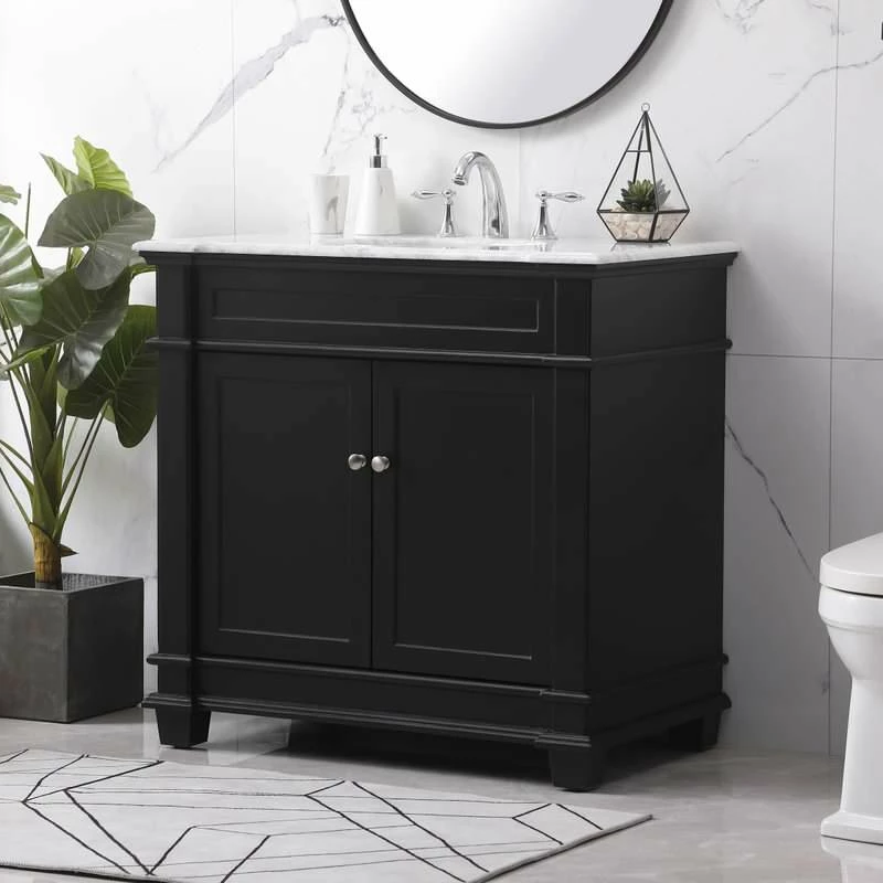 Best reviews of ๐งจ Elegant Furniture & Lighting 21.5" Transitional Black-Light Bathroom Vanity ๐ - Image 3
