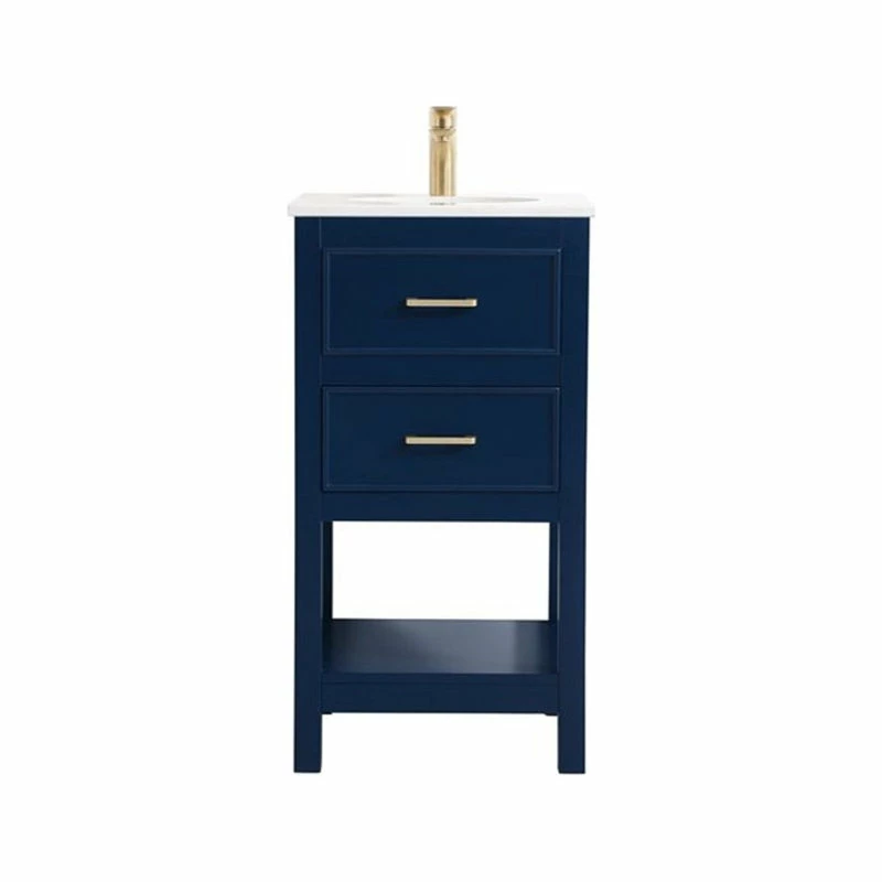 Budget ๐งจ Elegant Furniture & Lighting Elegant VF19018BL 18"Single Bathroom Vanity, Blue ๐ - Image 3