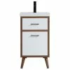 Promo 🤩 Elegant Furniture & Lighting Brooke 18" Bathroom Vanity, Matte White 🤩