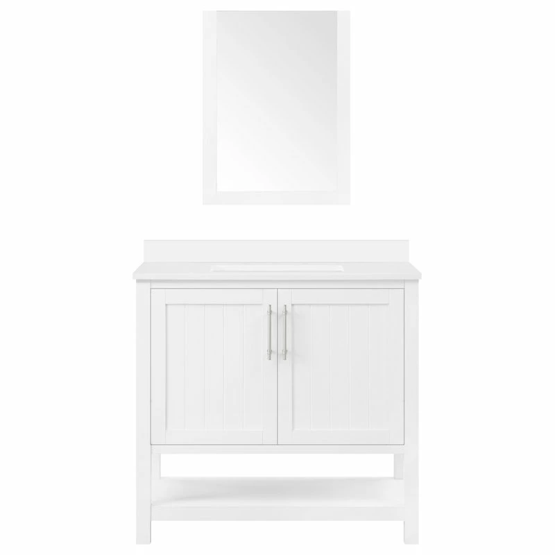 Promo 🎉 Ove Decors Concord 36" Single Sink Vanity Kit White With Included Mirror ❤️