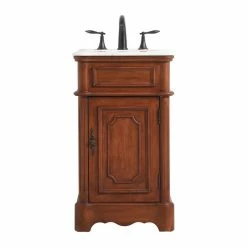 Top 10 💯 Elegant Furniture & Lighting Elegant Decor VF30419TK 19" Single Bathroom Vanity, Teak 🌟