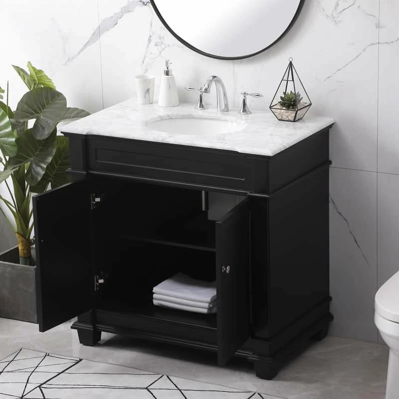Best reviews of ๐งจ Elegant Furniture & Lighting 21.5" Transitional Black-Light Bathroom Vanity ๐ - Image 4