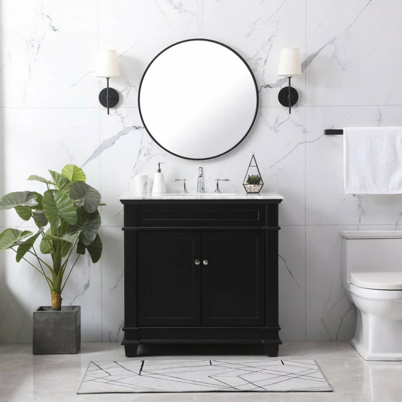 Best reviews of ๐งจ Elegant Furniture & Lighting 21.5" Transitional Black-Light Bathroom Vanity ๐ - Image 5