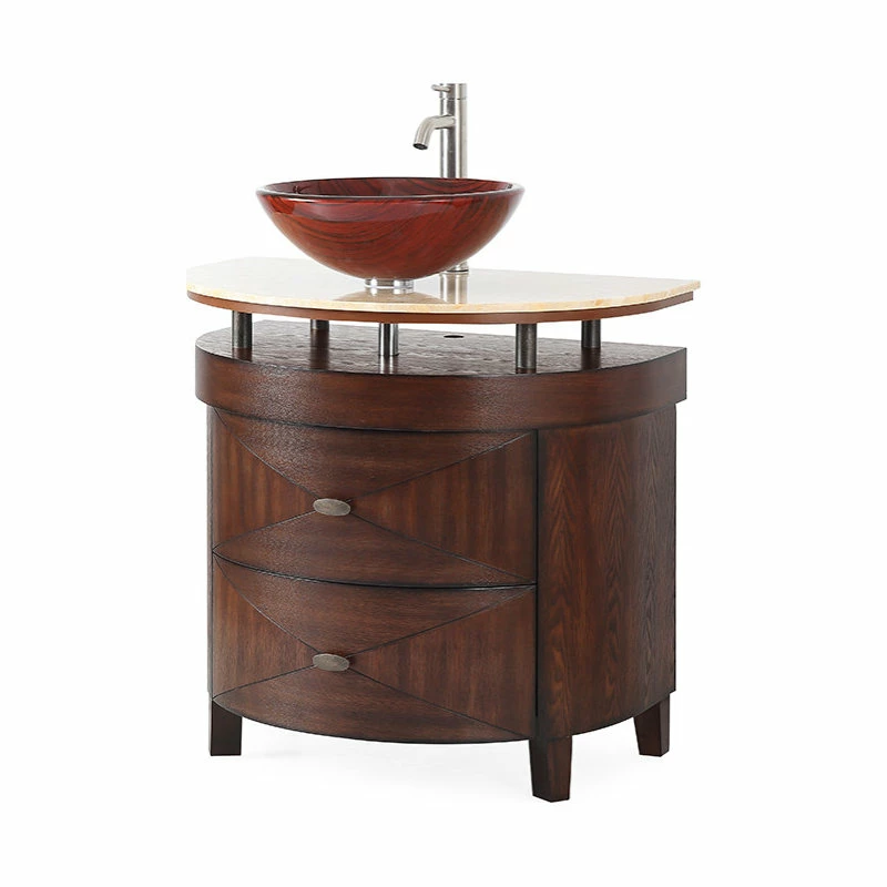 Cheapest ๐ฏ Chans Furniture 32” Verdana Vessel Sink Small Vanity With Faucet, Yellow Culture Marble ๐ฏ - Image 2