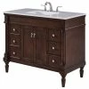 Deals 🤩 Elegant Furniture & Lighting 42" Single Bathroom Vanity Set, Walnut 👏
