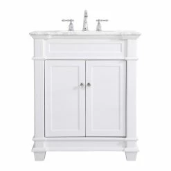 Best Pirce ⭐ Elegant Furniture & Lighting Weston 30" Single Bathroom Vanity Set, White 🥰