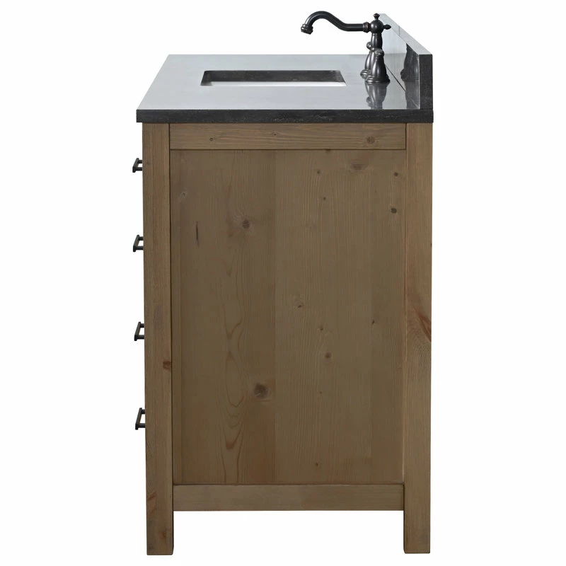 Promo 😉 Sudio Design Jasper 60" Single Bathroom Vanity, Textured Natural, Blue Limestone 😉 - Image 4