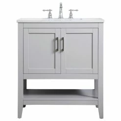 Wholesale 🔥 Elegant Furniture & Lighting Addison 30" Single Bathroom Vanity, Gray 😍