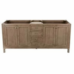 Coupon ⌛ James Martin Furniture Chicago 72" Double Vanity, White Washed Walnut, Without Top 🌟