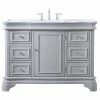 Budget 🧨 Elegant Furniture & Lighting Kaden 48" Single Bathroom Vanity Set, Gray ❤️