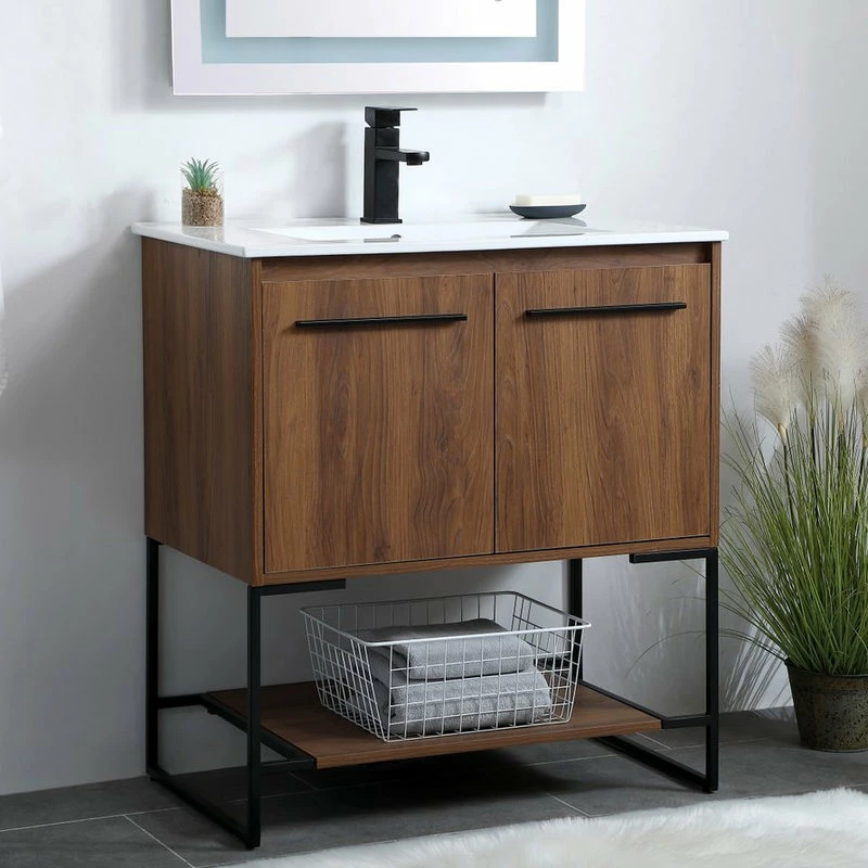 Hot Sale ๐ Elegant Furniture & Lighting Elegant VF42030WB 30"Single Bathroom Vanity, Walnut Brown ๐ - Image 3