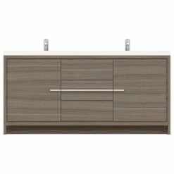 Cheap 🤩 Alya Bath Sortino 72" Double Bathroom Vanity, Gray 🌟