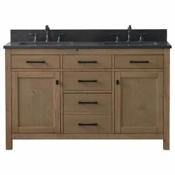 Deals ❤️ Sudio Design Jasper 54" Bathroom Vanity, Textured Natural, Blue Limestone 😀