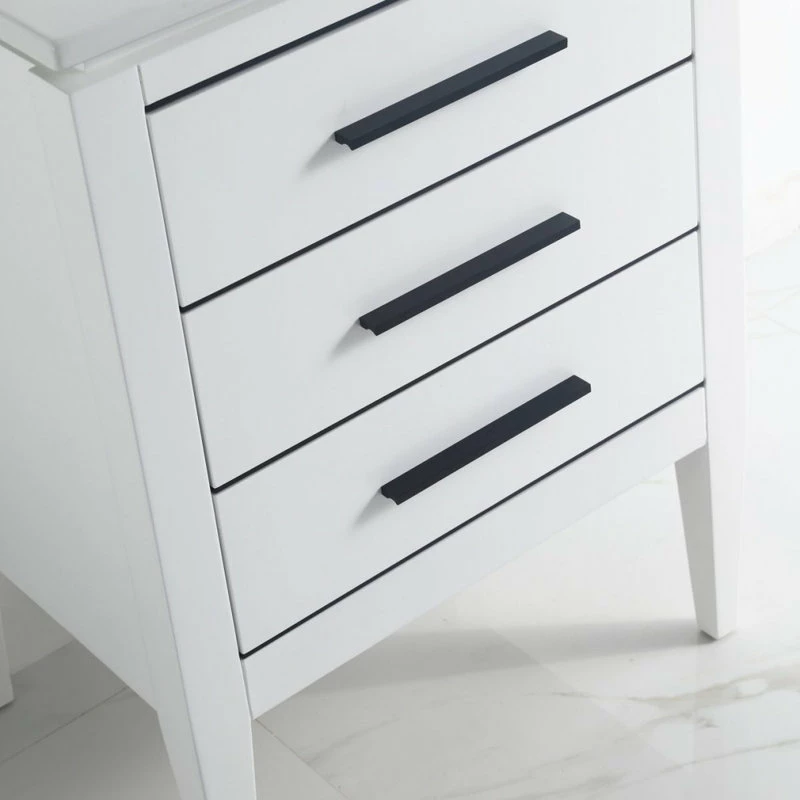 Promo ❤️ Dowell K&B Supplies Grace 24" Single Bathroom Vanity Set, White With Black Trim 🌟 - Image 7