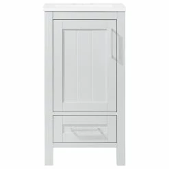 Outlet 🔥 Ove Decors Kansas 18" Single Sink Bathroom Vanity Set With Countertop, Dove Grey 🛒