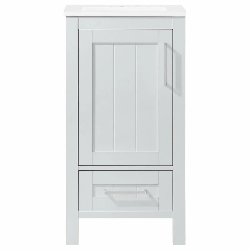 Outlet ๐ฅ Ove Decors Kansas 18" Single Sink Bathroom Vanity Set With Countertop, Dove Grey ๐
