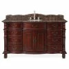 Best Pirce ✔️ Chans Furniture 60" Finest Workmanship All Wood Hopkinton Bathroom Sink Vanity 🌟
