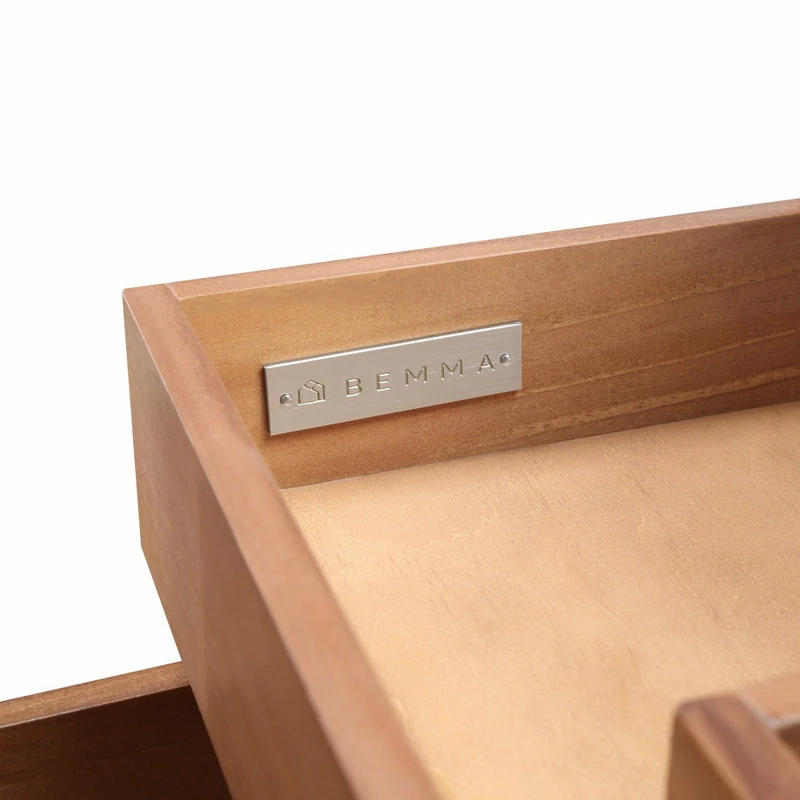 Hot Sale ✨ BEMMA Terra 24" Wallmount Bathroom Vanity, Walnut-Satin Brass With White Granite, 24" ✔️ - Image 2