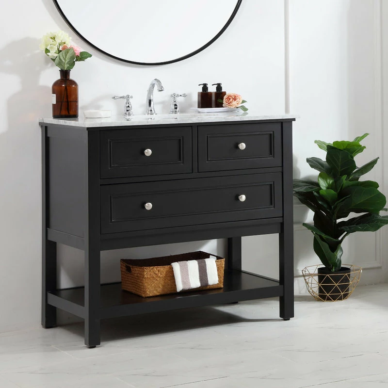 New ๐งจ Elegant Furniture & Lighting 36" Single Bathroom Vanity Set, Black โค๏ธ - Image 3