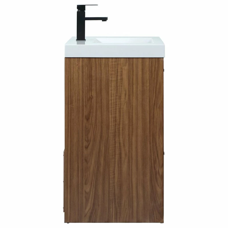 New 👏 Elegant Furniture & Lighting 19" Farmhouse Walnut Brown-Light Bathroom Vanity ⌛ - Image 15