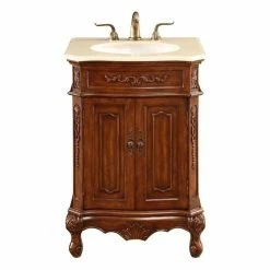 Best Sale 🔥 Beaumont Lane 2 Door 24" Single Bathroom Vanity In Brown 🔔