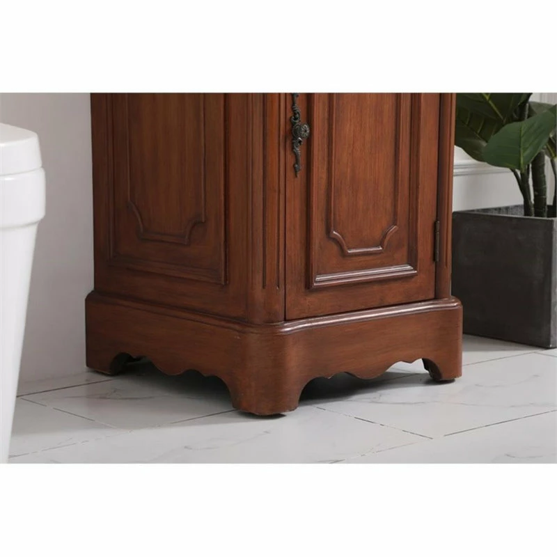 Best Pirce ๐ฅ Elegant Furniture & Lighting Elegant Decor Francis 19" Solid Wood And Metal Single Bathroom Vanity In Teak ๐ - Image 5
