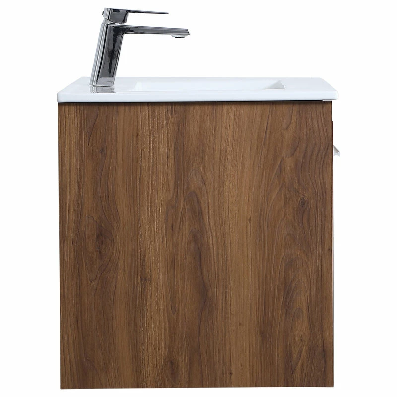 Discount ๐ Elegant Furniture & Lighting 30 Inch Single Bathroom Floating Vanity In Walnut Brown ๐ - Image 4