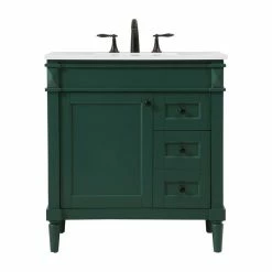 Deals 🌟 Elegant Bennett 32" Single Bathroom Vanity VF31832GN, Green 🌟