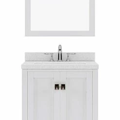 Cheap 😉 Virtu USA Caroline Avenue 24" Single Bathroom Vanity Set In White 🎁