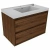 Deals 🔔 MEBO BUILDING MATERIALS, LLC MOM 42" Wall Mounted Vanity With 2 Drawers And Acrylic Sink, Rose Wood 🎁