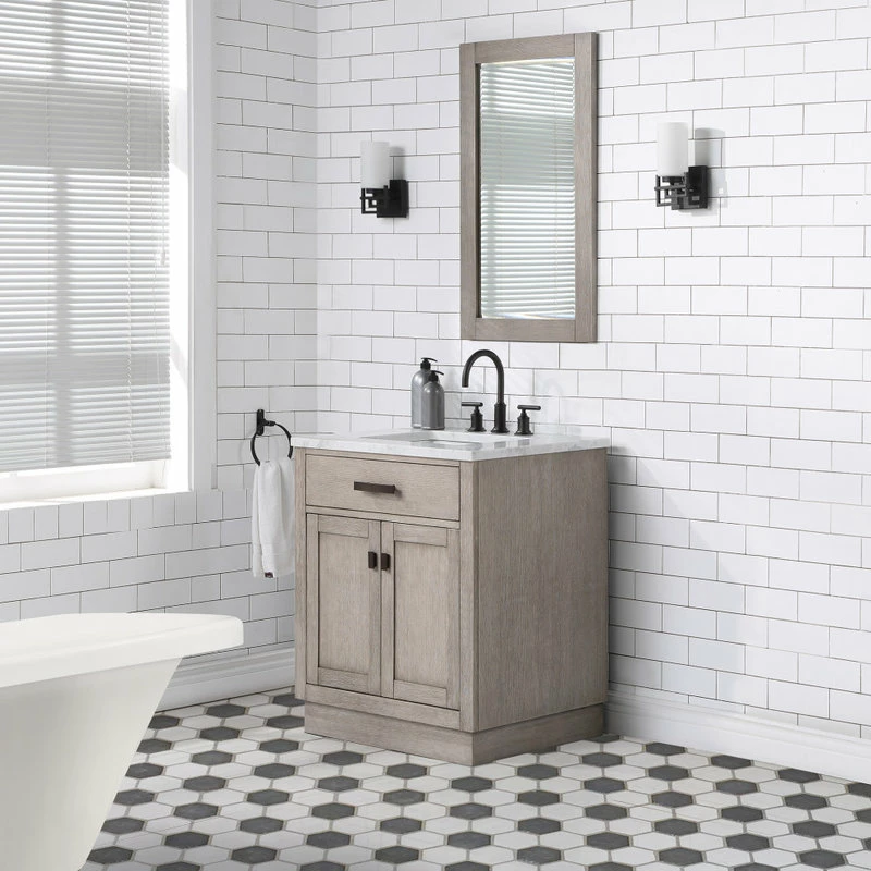 Best reviews of โ๏ธ Water Creation Chestnut 30" Bath Vanity, Grey Oak, Faucet, Oil-Rubbed Bronze Hardware ๐ - Image 3