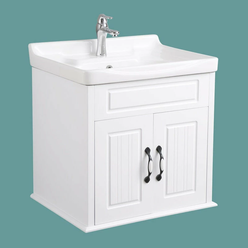 Discount ✨ Renovators Supply Manufacturing Adeline 24 1/4" Large Wall Mounted Cabinet Vanity Sink White With Faucet & Drain ⌛ - Image 2
