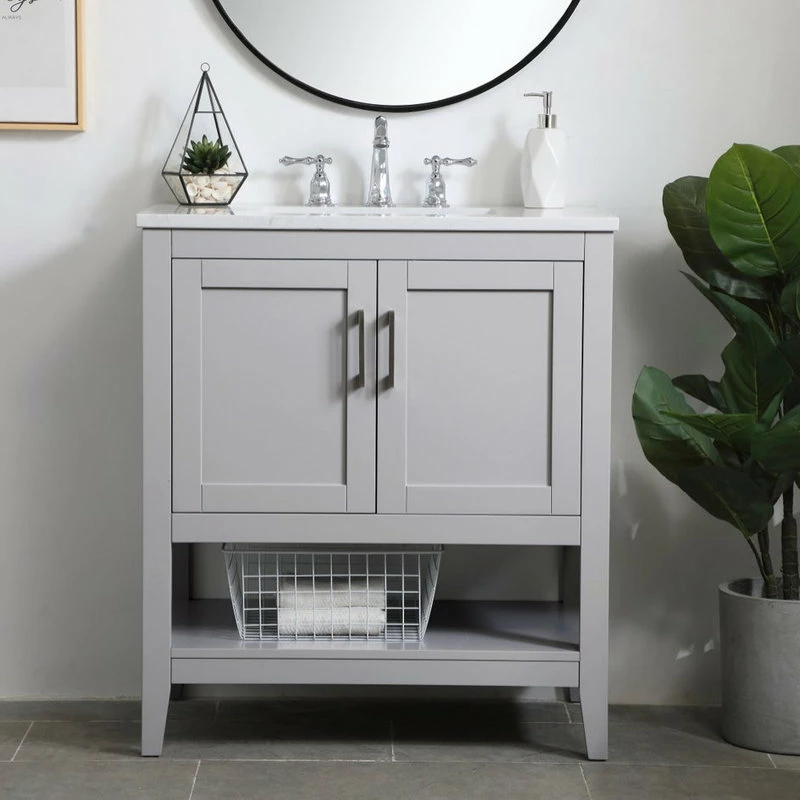 Wholesale 🔥 Elegant Furniture & Lighting Addison 30" Single Bathroom Vanity, Gray 😍 - Image 2