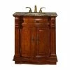 Best reviews of 🎁 Silkroad Exclusive 33 Inch Small Cherry Brown Bathroom Vanity With Sink, Granite Top, Traditional 🎉