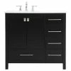 Outlet 🎉 Elegant Furniture & Lighting Black 36" Single Sink Bathroom Vanity 😉