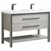 New ❤️ Dowell K&B Supplies Rey 48" Double Bathroom Vanity Set - Stone Grey 💯