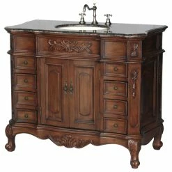 Deals 💯 Chinese Arts Inc 42-Inch Antique Style Single Sink Bathroom Vanity Model 2815-42 BN 🔔