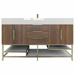 Deals ✨ Better Bath Vanities Madison 60" Free Standing Single Sink Vanity With Reinforced Acrylic Sink, Rose 🔔