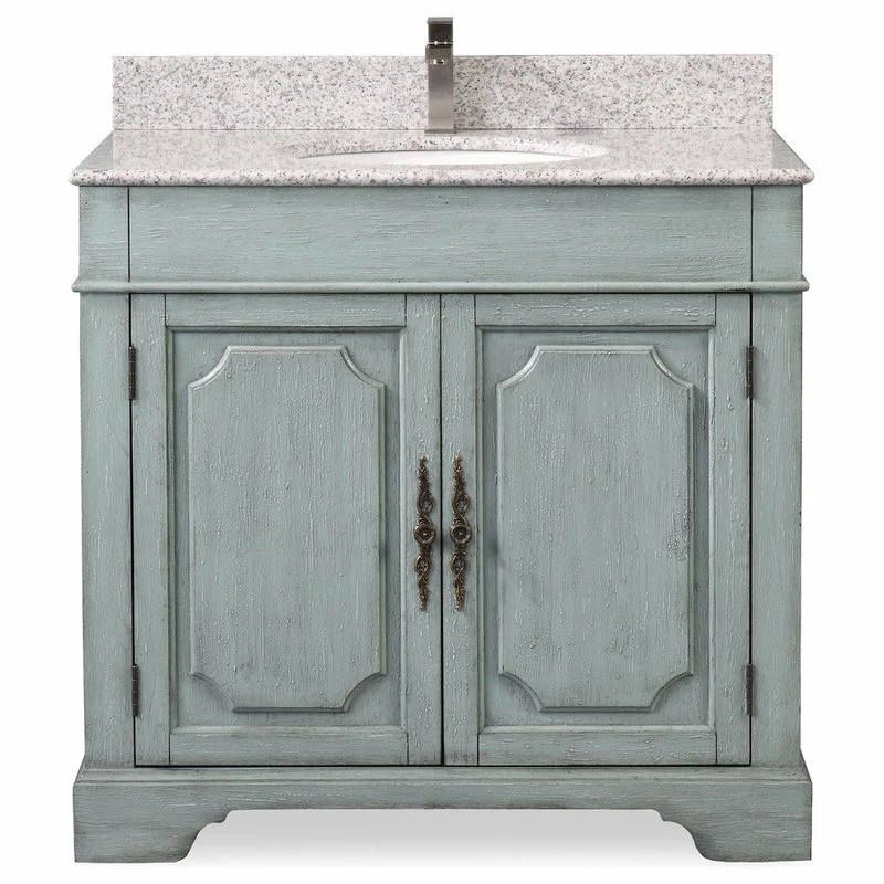 New ๐ Chans Furniture 36" Litchfield Silver Blue Rustic Bath Vanity ๐ - Image 3
