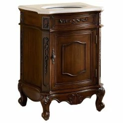 Coupon 😉 Chans Furniture 24" Debellis Powder Room Bathroom Sink Vanity Bwv-047W ❤️
