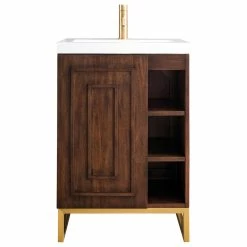 Wholesale 🔔 James Martin Furniture Alicante 24" MC Acacia Vanity, White ✨