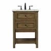 Cheapest 🎁 Elegant Furniture & Lighting 22" Transitional Driftwood-Light Bathroom Vanity 💯