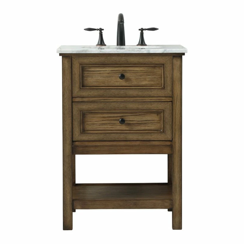 Cheapest ๐ Elegant Furniture & Lighting 22" Transitional Driftwood-Light Bathroom Vanity ๐ฏ
