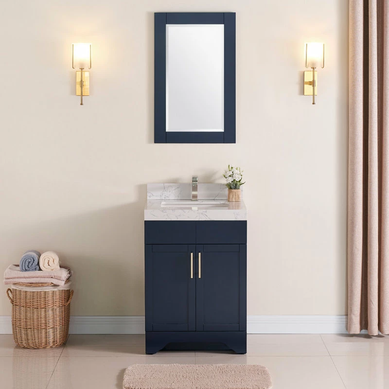 Brand new โค๏ธ Tile Generation 24" Vanity Wood Body And Quartz White, Marine Blue ๐ - Image 6