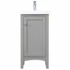 Best Sale 😉 Elegant Furniture & Lighting 18" Single Bathroom Vanity Set, Gray 😀