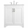 Budget 😍 Elegant Furniture & Lighting Maisie 30" Single Bathroom Vanity, White 🎁