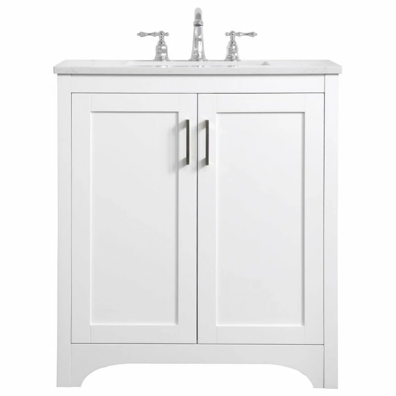 Budget 😍 Elegant Furniture & Lighting Maisie 30" Single Bathroom Vanity, White 🎁