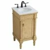 Brand new ❤️ Elegant Furniture & Lighting Elegant Decor Lexington 18" Single Marble Top Bathroom Vanity In Antique Beige ⭐
