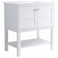 Brand new 😉 Fine Fixtures Brooklyn Vanity With Sink, 24" Wide, 2-Door/Shelf, White, 30" 💯